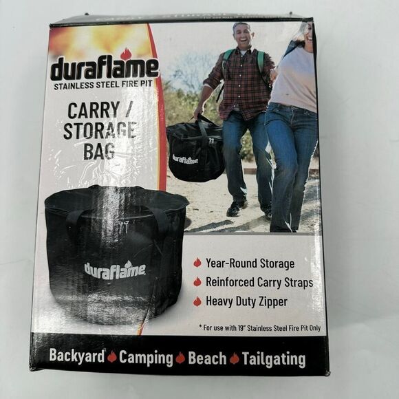 Duraflame 107584 Smokeless Fire Pit Carry & Storage Bag Black 19” New in Box - Picture 1 of 7